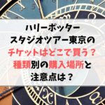 ハリーポッタースタジオツアー東京のチケットはどこで買う？種類別購入場所と注意点は？