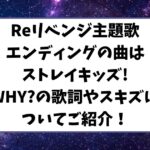 Reリベンジ主題歌エンディングの曲はストレイキッズ!WHY?の歌詞やスキズについてご紹介！