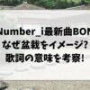 ナンバーアイのBONの歌詞はなぜ盆栽をイメージ?歌詞の意味を考察!
